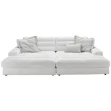 KAWOLA Big Sofa LANA Stoff Hellgrau,