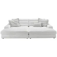 KAWOLA Big Sofa LANA Stoff Hellgrau,