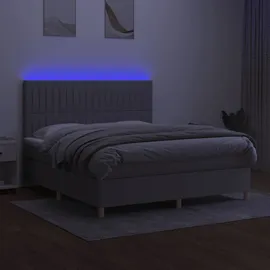 vidaXL Boxspringbett 180 x 200 cm Hellgrau