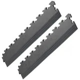 Ecotile Rand-/Eckstück für Sportboden ""X500"", Randstück, 7 mm, Dunkelgrau