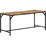 Esstisch 160x80x75 cm Raues Massivholz Mango - Braun/Bunt