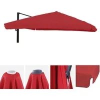 MCW Ersatzbezug für Ampelschirm A96 Polyester 3 x 4 m Rot