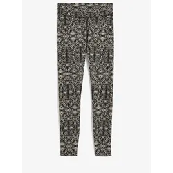 bonprix Sport-Leggings mit Print schnelltrocknend, schwarz, 56/58 (3XL)