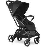 EasyWalker Rockey M - Pure Black, Für Kinder von 0-22 kg, Automatisch faltbar, Einzigartiges Zubehörsystem, Inklusive Regenschutz, Autositz kompatibel - schwarz