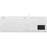 Renkforce IP 68 Industrie USB-Tastatur mit Touchpad Weiß Spritzwassergeschützt, Staubgeschützt
