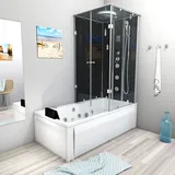 AcquaVapore Whirlpool Dusche Kombination K05-L31-WP-EC Duschtempel 180x90 cm