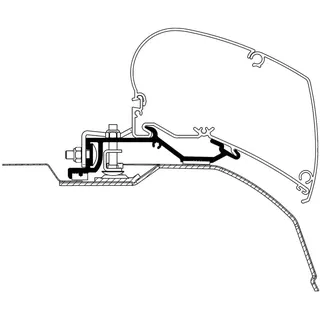 Thule Adapter für Fiat Ducato H2 ab Bj. 07/2006, 375-400cm