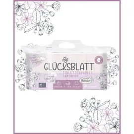 glücksblatt Toilettenpapier SAMTWEICH mit frischem Blütenduft 4-lagig 56 Rollen x 130 Blatt