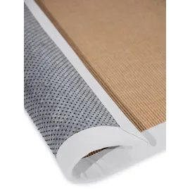 carpetfine Sisalteppich Naturfarbe 60x110 cm handgewebt mit Bordüre aus Baumwolle in Weiß | Moderner Rutschfester Flachgewebeteppich Uni aus Naturfasern für Wohnzimmer, Schlafzimmer
