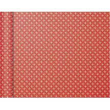 Clairefontaine Geschenkpapier 223863C, Tiny Rolls, Quadrate, rot, 35cm x 5m