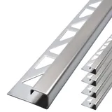 Dalsys Fliesenschiene Edelstahl Gebürstet 2,5 m x 8 mm
