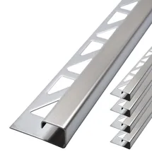 Dalsys Fliesenschiene Edelstahl Gebürstet 2,5 m x 8 mm