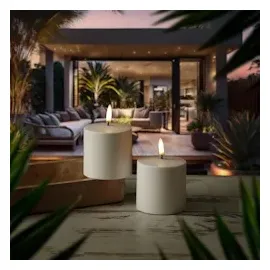 uYuni LED Kerzen 2 St. 6,8 cm weiß