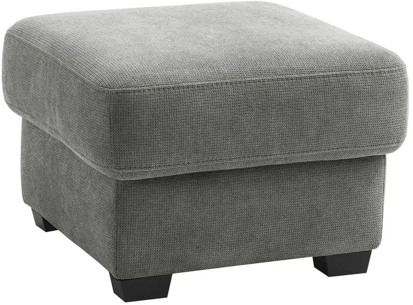bobb Hocker mit Boxspringpolsterung  Lisa de Luxe , grau , Maße (cm): B: 61 H: 47 T: 61.0