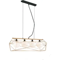 ECO-Light Luce Design Pendelleuchte Abraxas 1-flammig Gold-Schwarz 29,5 x