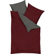 KAEPPEL Jaro Wendebettwäsche rot 155 x 220 cm + 2 x 80 x 80 cm