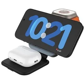 FIXED MagFlex Alu 3in1 faltbar mit MagSafe Unterstützung 15W+2.5W+3.5W grau