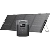 EcoFlow DELTA 2 Max tragbare Powerstation 2048Wh mit 220W leichten Solarpanels, 3000W Max. Ausgangsleistung, bifaziales Design, Schnellladung, Solargenerator für Outdoor, Camping, Wohnmobil, Garten
