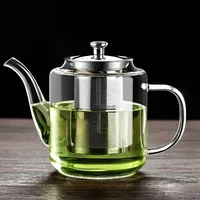 Cylora Teekanne 650ml, Teekanne Glas mit Herausnehmbarem Teesieb aus Edelstahl, Klar, Hitzebeständig, Blumentee, Kräutertee und Teebeuteln, Borosilikatglas Glaskanne, Einfache Reinigung