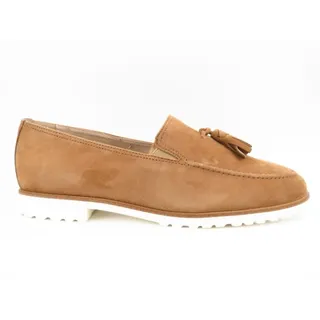 Paul Green Leder-Slipper in Hellbraun - 37,5