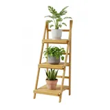 Mucola Pflanzentreppe 3 Ebenen Blumenregal Holz Blumentreppe 43x44x109 cm Blumenbank Leiterregal Pflanzenregal