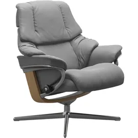 Stressless Relaxsessel "Reno", grau (wild dove batick), B:92cm H:100cm T:80cm, Leder BATICK: BATICK ist ein leicht korrigiertes, durchgefärbtes und genarbtes Möbelleder, bei dem die meisten Unebenheiten und Spuren in der Regel entfernt wurden.