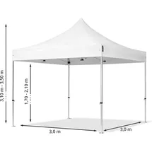 TOOLPORT Faltpavillon Professional ALU Pavillon Partyzelt in blau