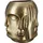 Casablanca by Gilde GILDE Vase Blumenvase aus Keramik - Gesichtsvase Nichts sehen hören Sagen - wasserdicht europäische Herstellung - Farbe: antik Gold Höhe 23 cm