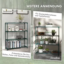 Outsunny Blumenständer Stahl, 89L x 28B x 107H cm