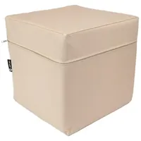 JEFlex Sitzwürfel Kunstleder 40 x 40 x 40 cm Beige