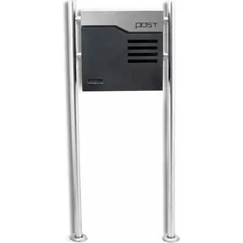 BITUXX Design Standbriefkasten 16772 Graphit inkl. Zeitungsfach