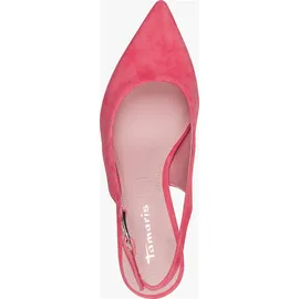 TAMARIS Damen Sling Pump mit Blockabsatz Leder, pink, 39 EU