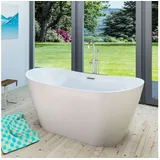 AcquaVapore freistehende Badewanne Wanne Acryl F03 180x89cm mit Armatur AF02