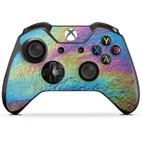 DeinDesign Skin kompatibel mit Microsoft Xbox One Controller Folie Sticker Regenbogen Asphalt bunt