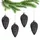sarcia.eu Schwarze Zapfen für den Weihnachtsbaum, Christbaumkugeln 4 Stück