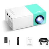 wepvo Mini Beamer, Tragbarer Projektor für Kinder Geschenk, Outdoor Filmprojektor, LED Pico Beamer für Heimkino Filmprojektor mit Typ-C HDMI USB und Fernbedienung