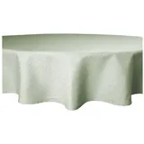 Haus und Deko Tischdecke Tischdecke rund 160 cm Ø beschichtet Leinenoptik wasserabweisend Lotus (1-tlg) grün