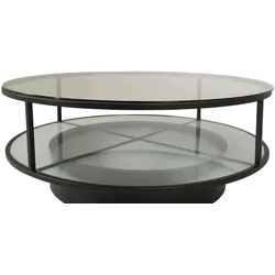 Falsterbo Couchtisch mit Ablage Ø100 cm Glas.