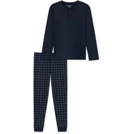 SCHIESSER Pyjama Fine Interlock Blau XL
