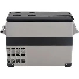 vidaXL Kühlbox mit Griff und Adapter Schwarz und Grau 35 L PP & PE
