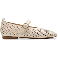 CLARKS Damen Fawna Jane Ballerinas, Cream Leather, 40