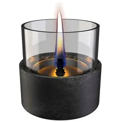 Tenderflame Tischfeuer Aster Lava Glas Schwarz