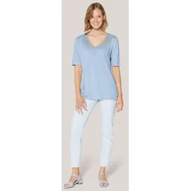 Madeleine Kurzarmshirt Leinen Blau 38