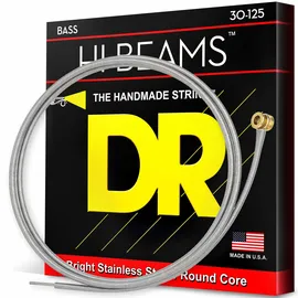 DR Strings Hi-Beam MR6-30 – E-Bass Saiten, 6-Saiter Set, Edelstahl, Rundkern, Medium 30-125