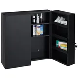 relaxdays Medizinschrank XXL anthrazit, grau
