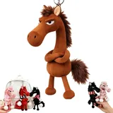 SchlüSselanhäNger Pferd Kuscheltier Weicher 2026,Year of The Horse Lucky Mascot New Year Good Luck Gift 2026,Lucky Horse Guardians Soft Horses Plush Pendant,for Backpacks, Wallets
