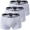 EMPORIO ARMANI Herren Shorts Vorteilspack - Trunks, Pants, Unterwäsche, Stretch Cotton weiß S