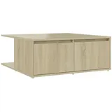 furnicato Couchtisch Sonoma-Eiche Braun 80 x 31 x 80 cm
