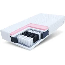 Fdm Matratze 160x200 Taschenfederkern Visco Memory 7 Zonen memory 24 cm H2 H3