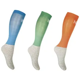 HKM Kniestrümpfe Colour 3er Set pink/navy/grau 38-40